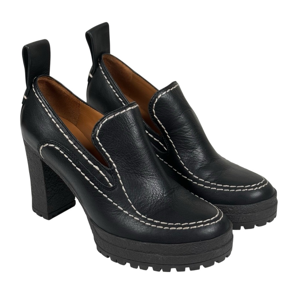 See By Chloe Black Heeled Loafers